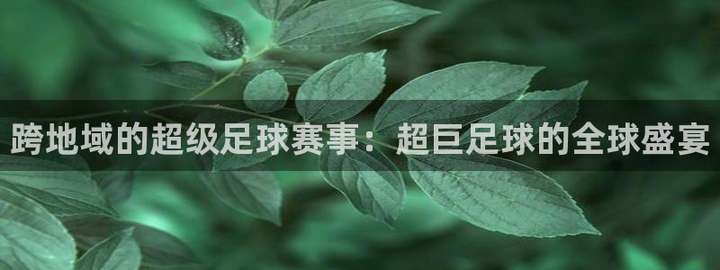 跨地域的超级足球赛事：超巨足球的全球盛宴